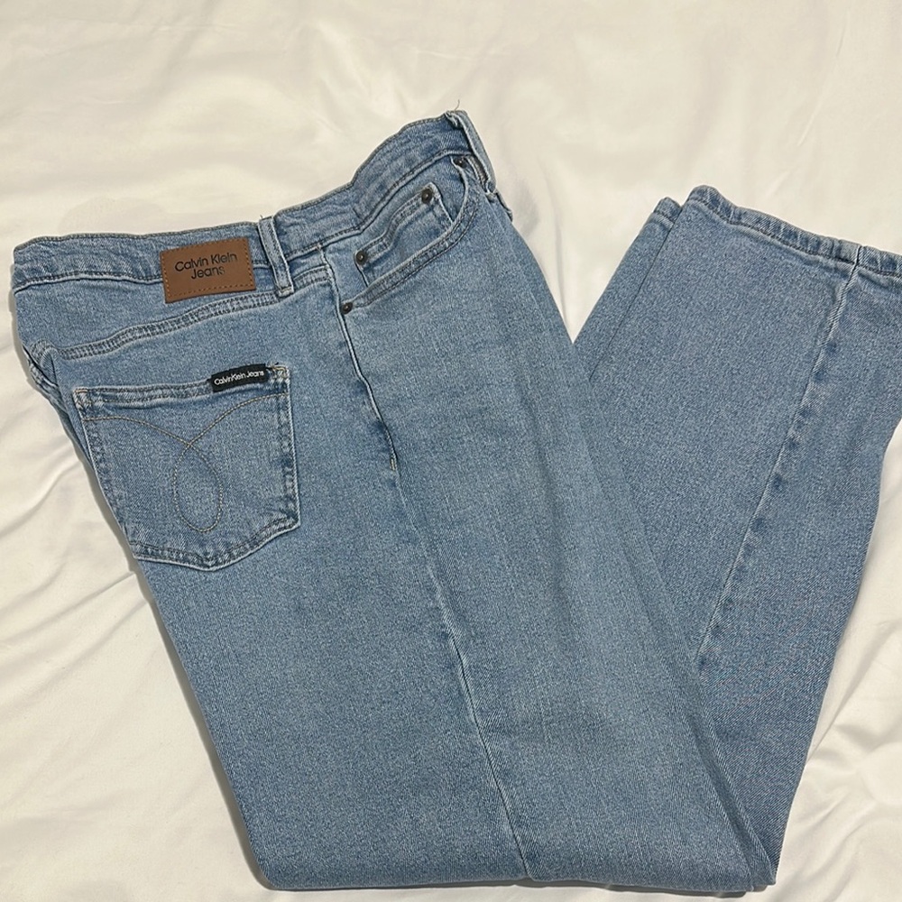 Calvin Klein Blue Straight Leg Jeans Classic Denim